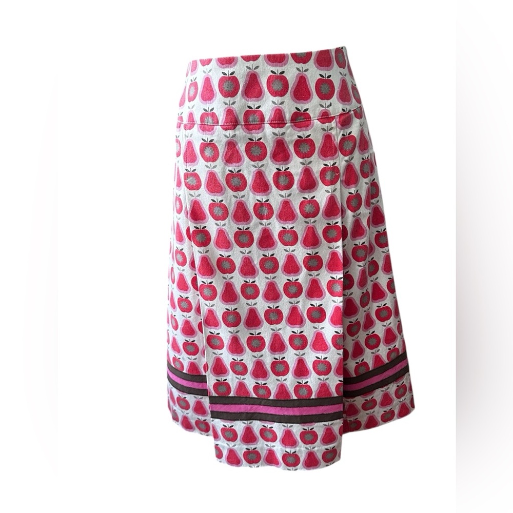 Orla Kiely Apple Print Skirt with Contrast Hem - Picture 7 of 11